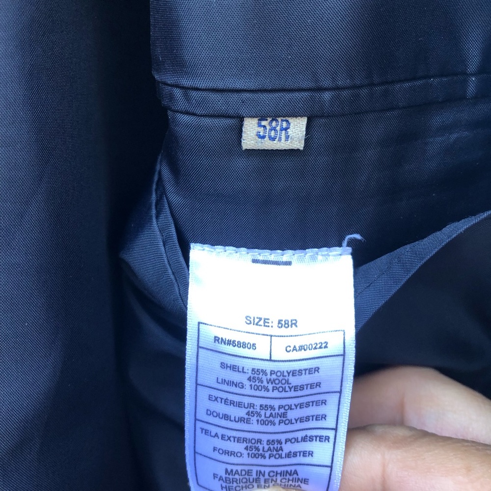 George Foreman Confort Zone Navy Blazer Jacket 58R - Picture 7 of 7